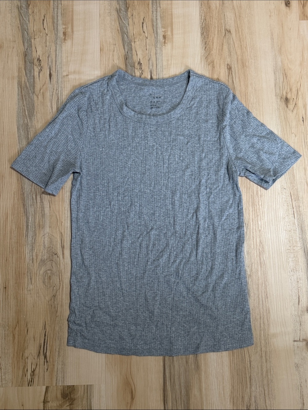 Target Grey Ribbed Crew Tee